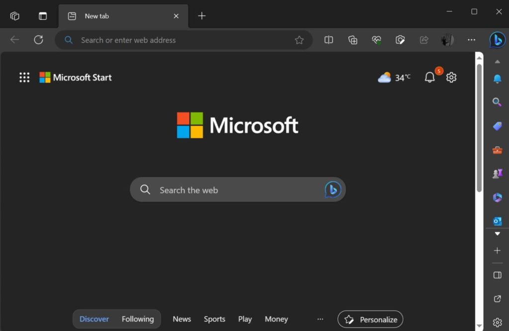 Обновление Microsoft Edge для Windows 10/11 по умолчанию перевело браузер в планшетный режим